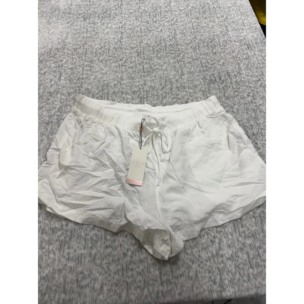 CALIA by Carrie Underwood Womens XL Pure White Swim Tie Front‎ Short Coverup NWT